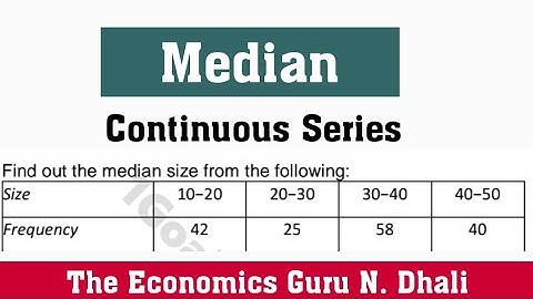Calculation of MEDIAN in Continuous Series l Median l Continuous Series l Statistics