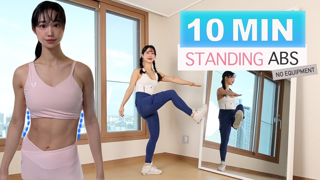 STANDING ABS WORKOUT | 10 MIN ABS WORKOUT | NO REPEAT (SUB) - YouTube