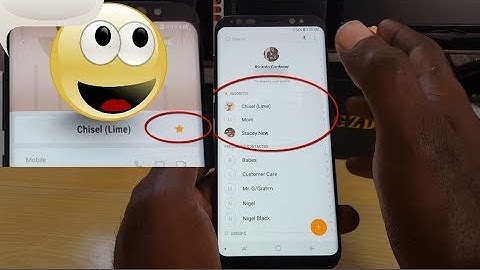 Add or Remove Contacts from Favorite Galaxy S8 and S9