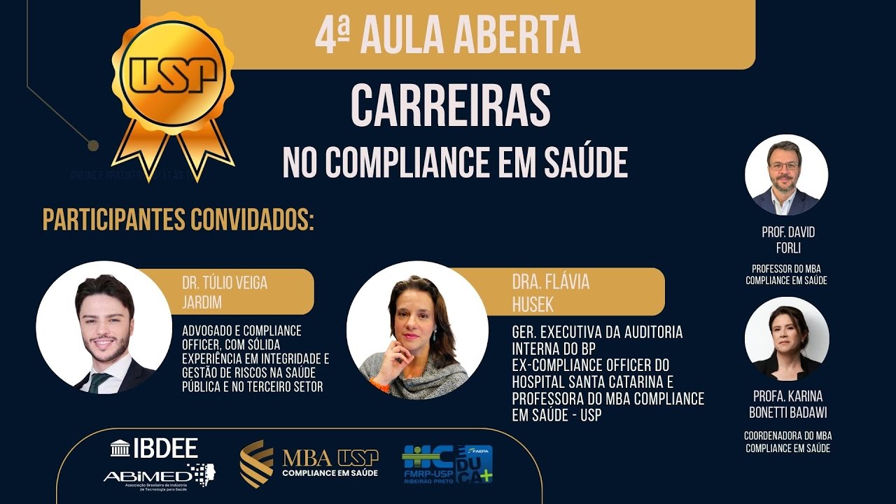 Aula aberta: Carreiras de Compliance em Saúde