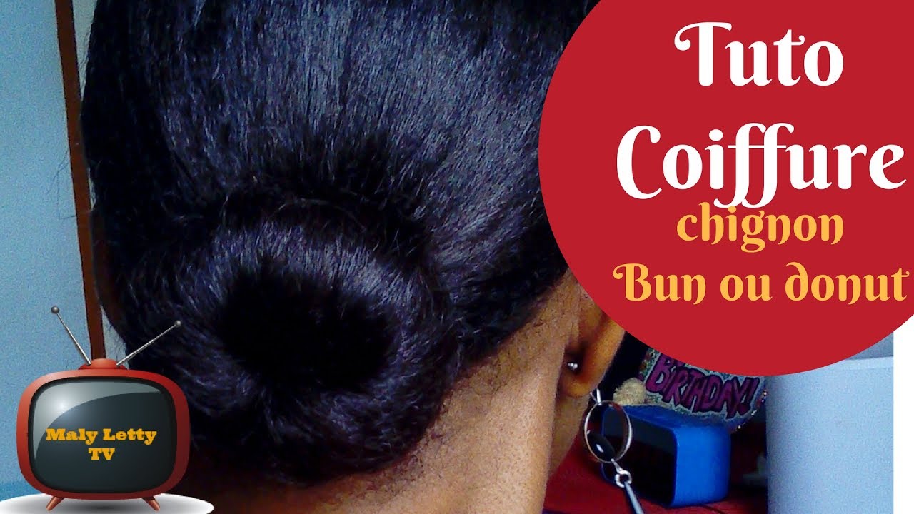 How to do a bun hairstyle / Faire un chignon avec un bun ou donut - YouTube