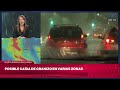 Alerta naranja. Diluvia en la ciudad con pronóstico de tormentas fuertes, vientos y posible granizo