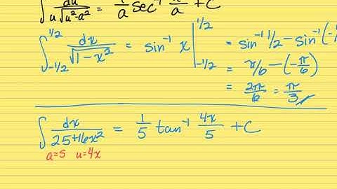 1210 5.7 Integrals resulting in inverse trig functions
