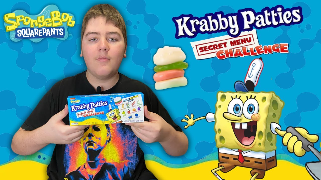 Spongebob Gummy Krabby Patties Secret Menu Challenge Review Youtube 
