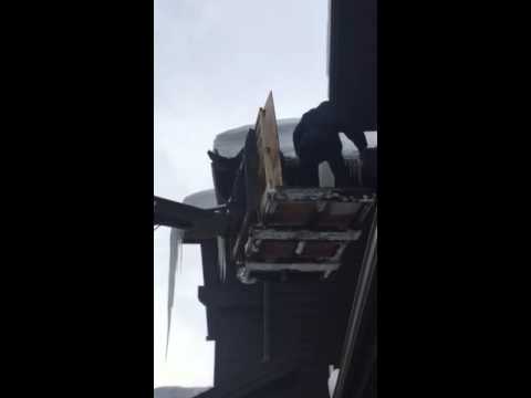 Huge icicle