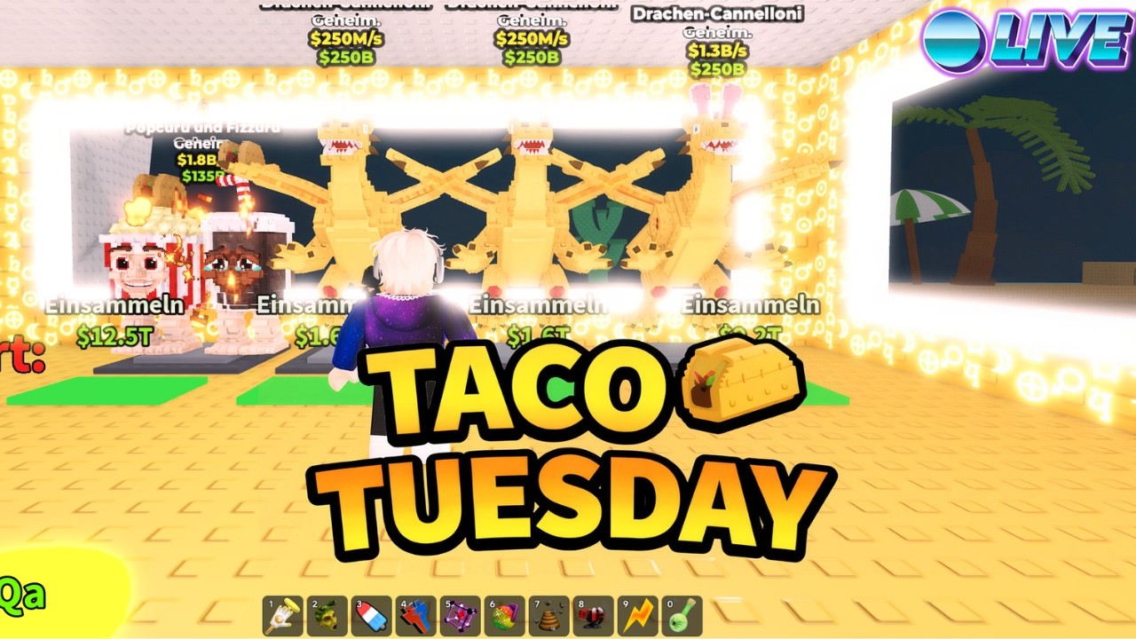 TACO TUESDAY 🌮 in Steal a Brainrot + PvP + TRADING 🔴 LIVE