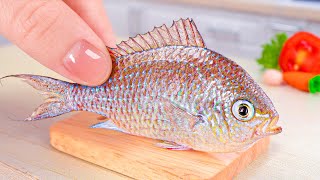 Satisfying Miniature Grilled Red Snapper Fish Recipe | Yummy Miniature Seafood Cooking Tutorial