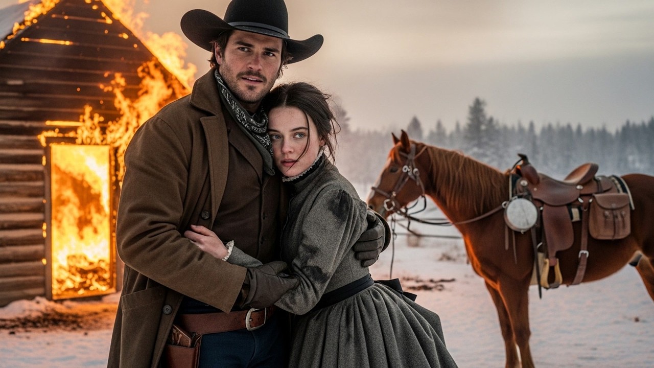 She Was Trapped In A Burning Cabin Surrounded By Snow, The Cowboy Ran Through Fire To Save Her