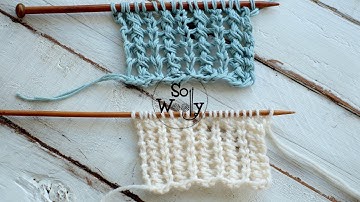 How to knit a Super Easy Two-row Repeat Lace stitch pattern - So Woolly