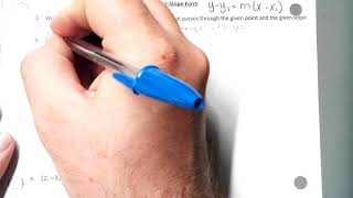Point Slope Notes Part 1