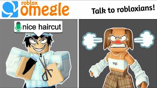 Roblox Omegle VOICE CHAT... But i cut everyone's HAIR
