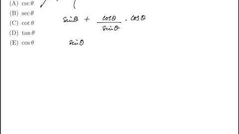 ACT Practice Question: Trigonometric Expressions