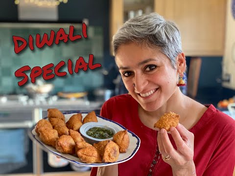 MINI BITESIZE SAMOSA  Diwali special  Alu samosa  How to make samosa  Food with Chetna