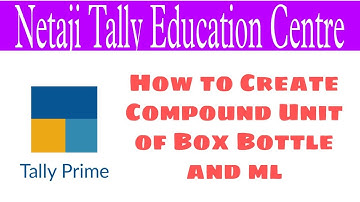 How to Create Compound Unit for Stock Item in Tally Prime. (Box, Btl & ml)