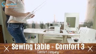 Comfort 3 ( three ) sewing and overlocker table