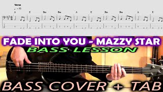 FADE INTO YOU Bass TAB Cover MAZZY STAR | Tutorial | Lesson - Easy Bass Song