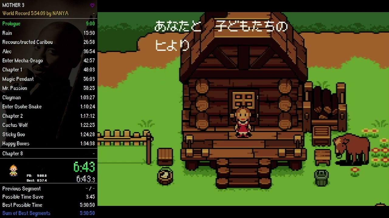 [OLD WR] MOTHER 3 Speedrun in 5:50:57