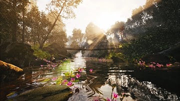 Unreal Engine 5 | Cinematic Riverside Forest | Relaxing Nature CGI Environment
