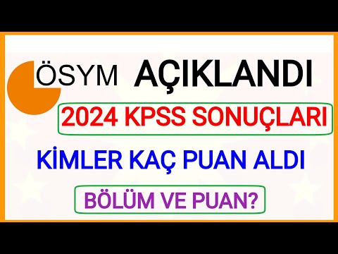 2024 KPSS ÖNLİSANS
