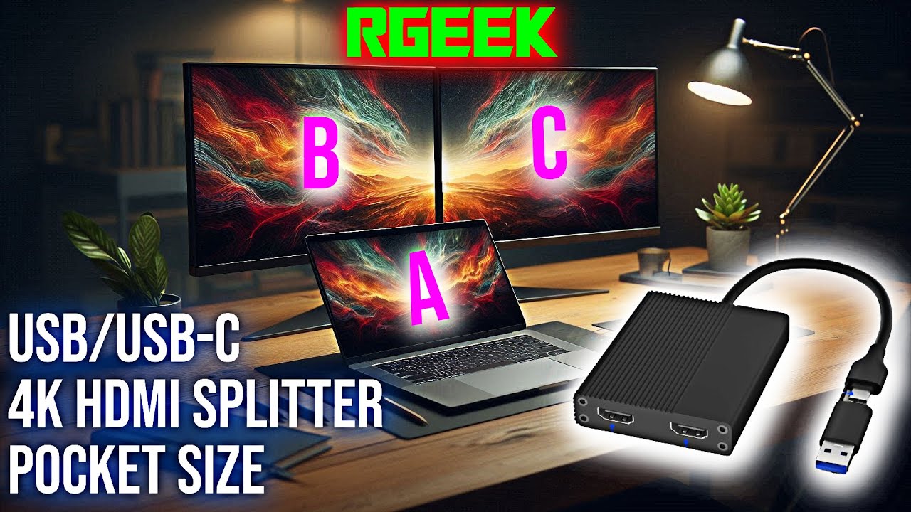Double Your Screen Space: RGEEK HDMI Splitter for Dual 4K Displays 