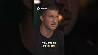 TIM TEBOW Shares EPIC JOHN 316 BIBLE MIRACLE To SHAWN RYAN During NFL PLAYOFFS #shorts #short