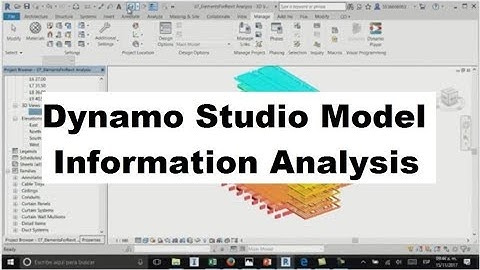 Dynamo Studio Model Information Analysis for Construction Builders