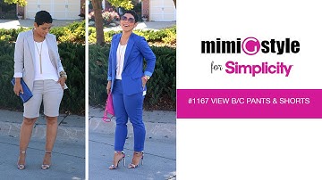 Mimi G Style for Simplicity, Pattern 1167 Tutorial. View B and C, Shorts or Pants.