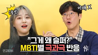 너는 감정이 없니..? MBTI 상황별 반응 | 연고티비