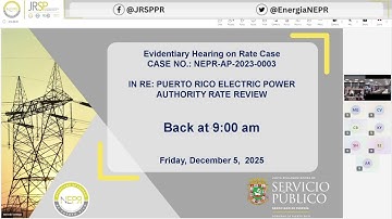 NEPR-AP-2023-0003 Evidentiary Hearing on Rate Case