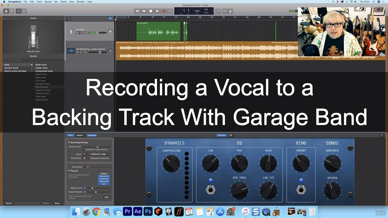 Recording a Vocal to a Backing Track With Garage Band YouTube