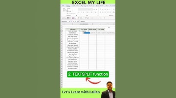 3 EASY Ways to Split Text in Excel! 🔥 #FlashFill #TextToColumns #SplitText #viralshort #exceltips