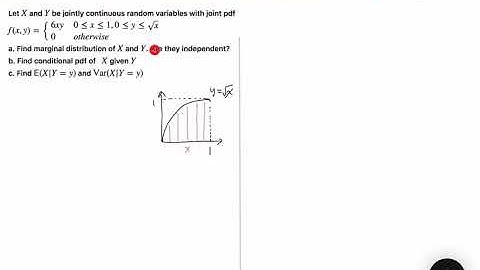 Calculate conditional expectations and variance given joint density