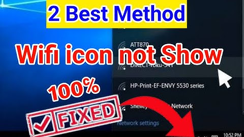 WiFi Icon Not Showing In Windows Taskbar | Two Methods to Resolve Missing Network Icon - Hindi 2023