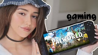 First time Playing Palworld | ASMR | Relaxing handheld triggers  whispered | vlog