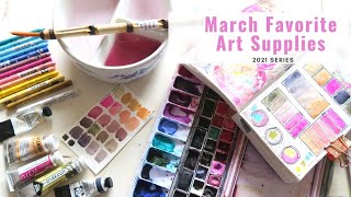 March Favorite Art Supplies- Watercolors, Pastels & more!