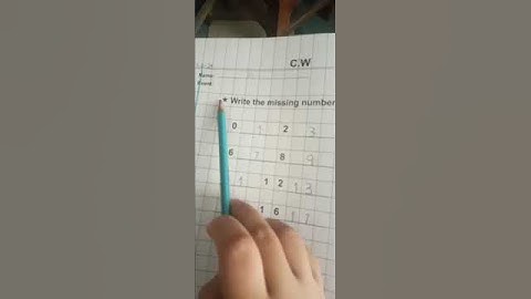 Missing numbers for nursery class