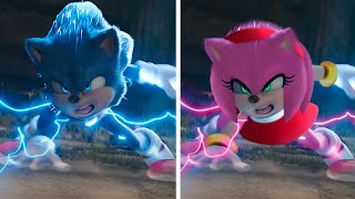 SONIC Movie 2 OLD Design VS NEW Design (SONIC VS AMY)