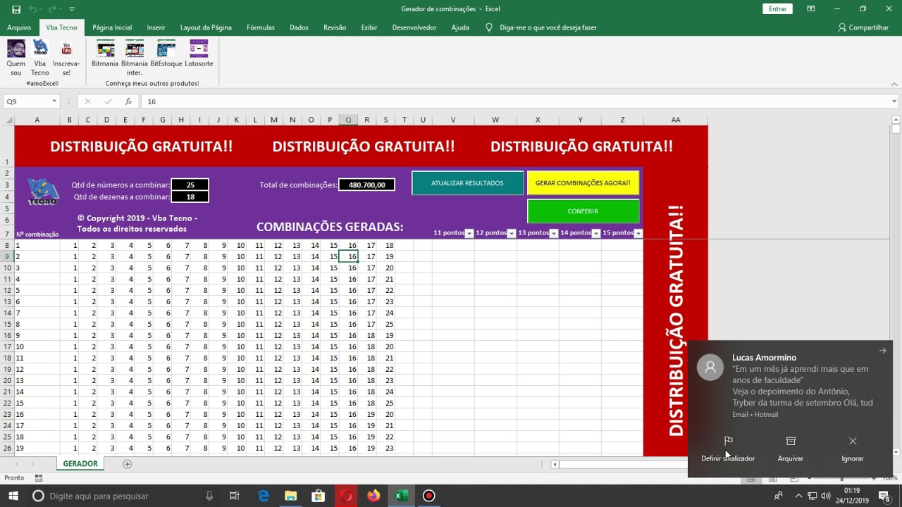 Planilha Lotofácil Grátis 2023 - Gerador da Sorte