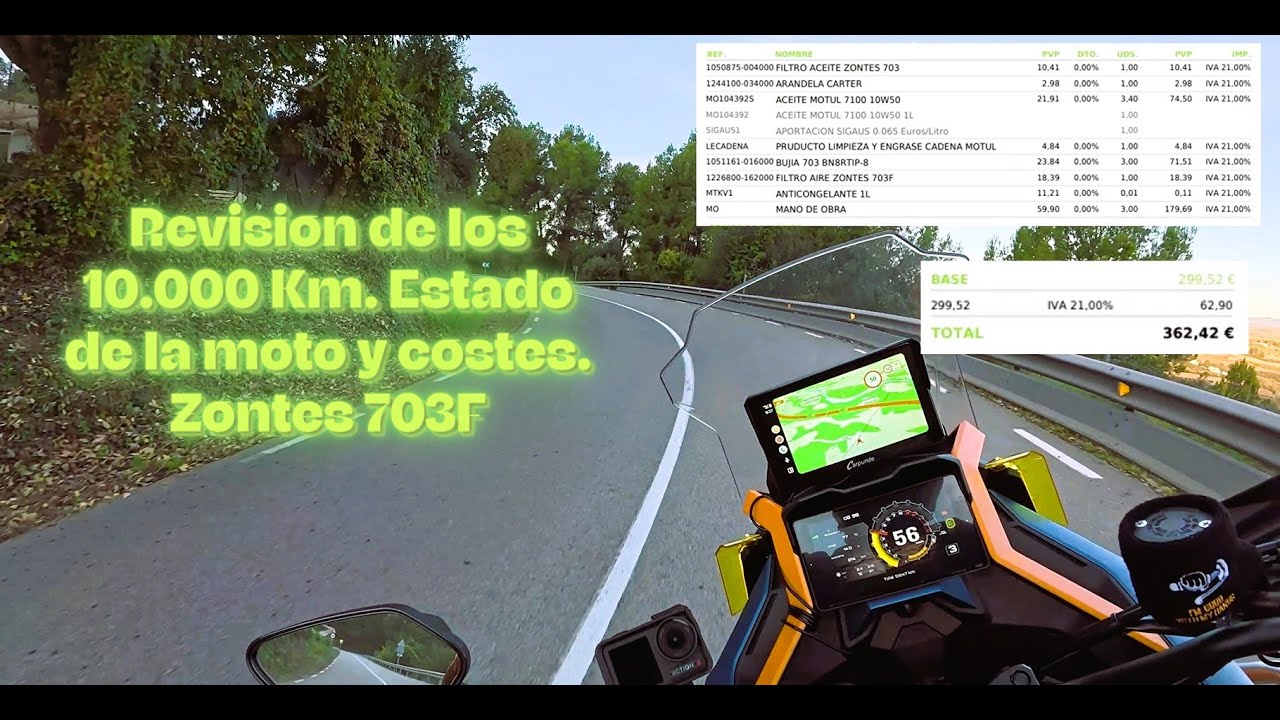 🏍️ Zontes 703F: ¿Es FIABLE? 10.000 KM y mi VEREDICTO | Costes Mantenimiento y Revisión.