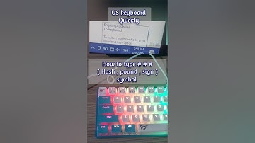 How to type # # #  #hash #sign #pound symbol #keyboard #laptop #pc