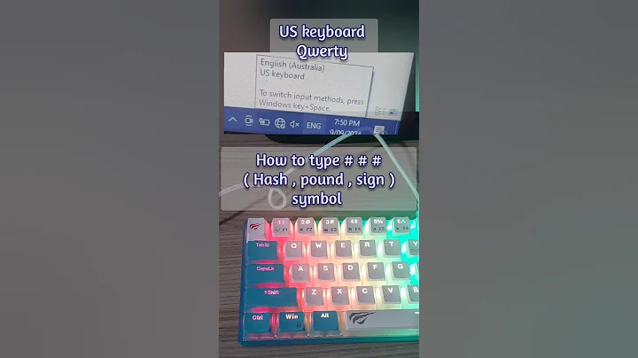 How to type # # #  #hash #sign #pound symbol #keyboard #laptop #pc