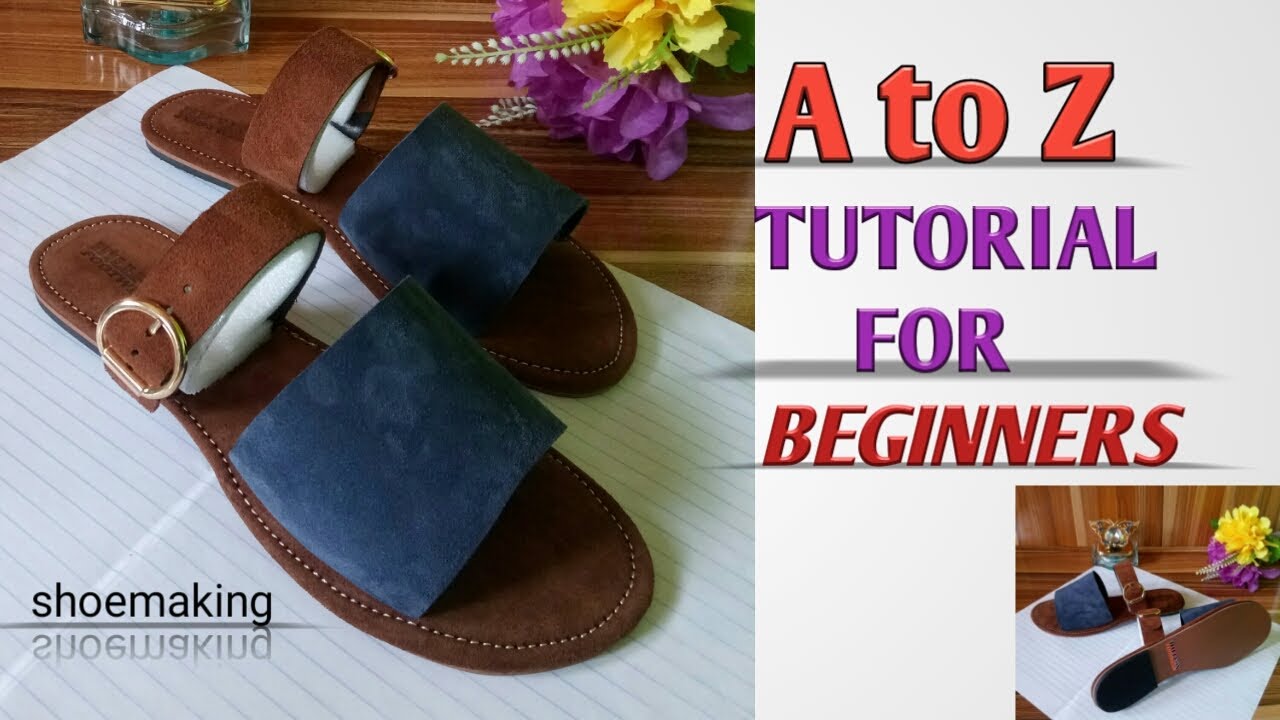 no sewing unisex slide slippers making [ shoemaking tutorial ] 