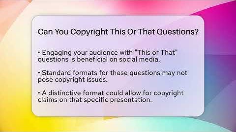 Can You Copyright This Or That Questions? - Everyday-Networking