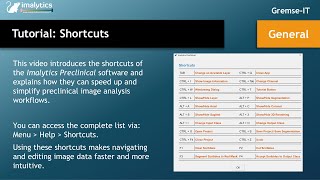 Tutorial video (General): Shortcuts