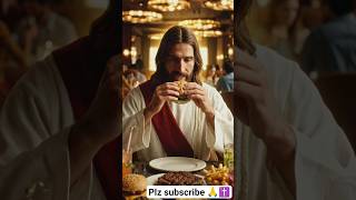 Jesus Reviews American Food 🇺🇸 | “Sharing Makes It Divine” ✨ #jesuschrist #shorts