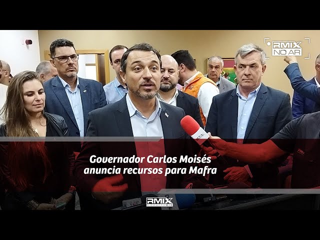 Governador Carlos Moisés anuncia recursos para Mafra