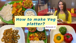 Veg platter| Episode 2 | bitter gourd | bell peppers| hyacinth beans | by Harshitha Gowda