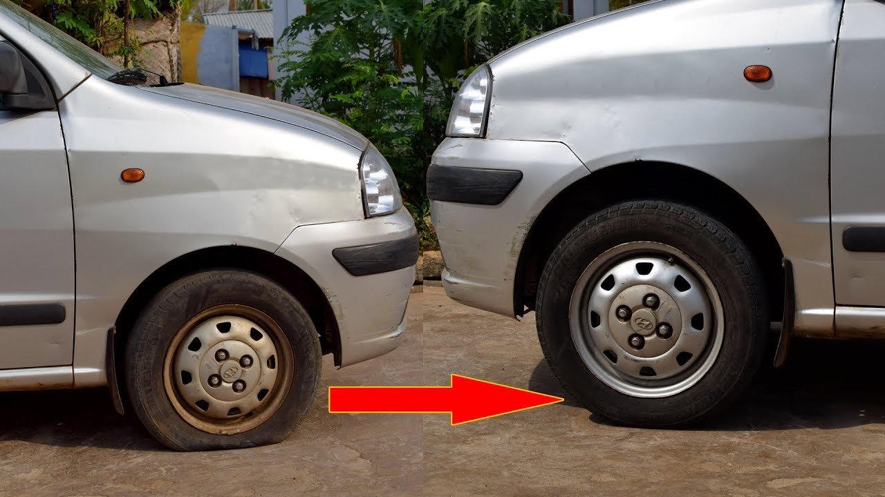 How To Change Car Stepney Tyre in Santro at Home Car Stepney Change