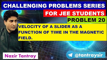 P20 : Velocity of a Slider as a Function of Time in The Magnetic Field by Nazir Tantray.#olympiad