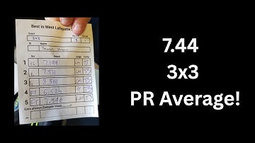 7.44 3x3 PR Average!